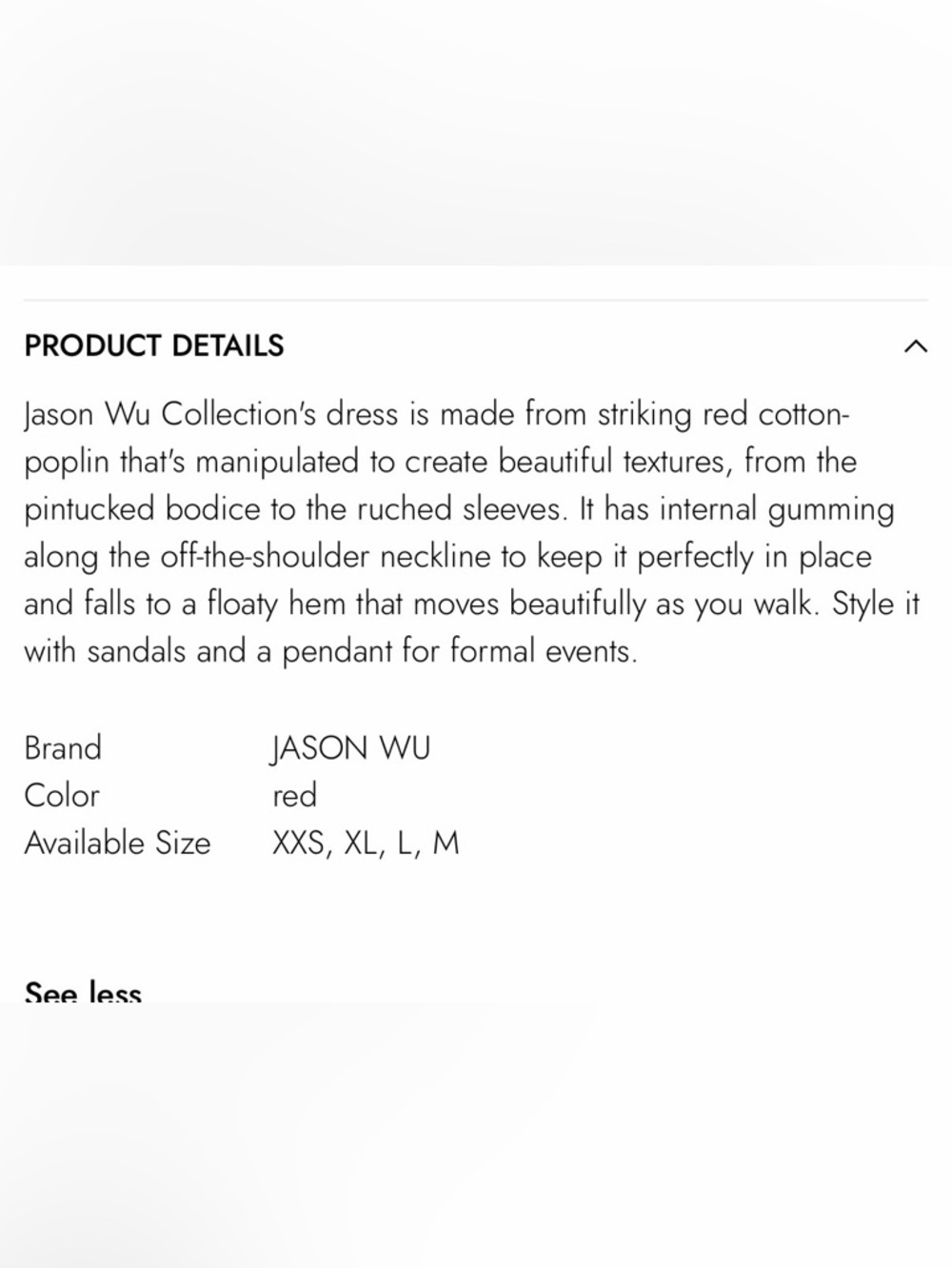 Jason Wu Off the Shoulder Pintucked Red Midi Dress - Picture 10 of 12